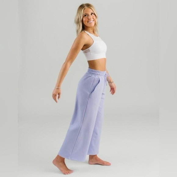 Zyia Active Pants - Zyia Active Lavender Light Twilight Retreat Wide-Leg Women's Pants Size 2xl